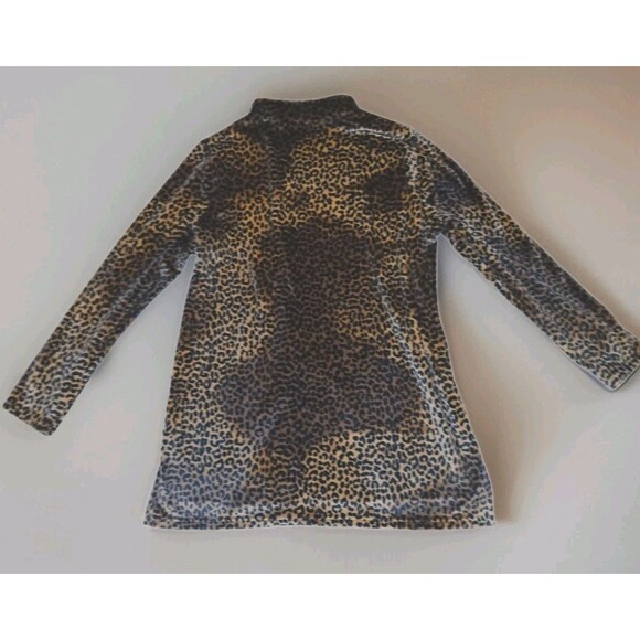 Lands End Women's COZY Relaxed Animal Print Tunic LARGE Long Sleeve SOFT lounge - Picture 2 of 8